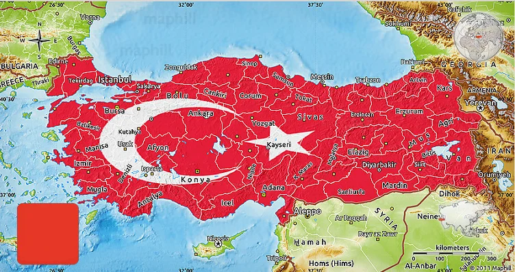 نقشه ترکیه